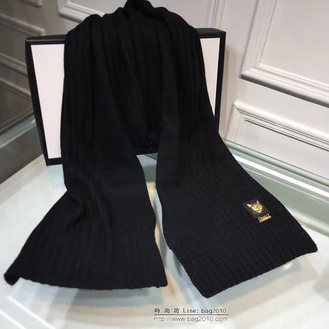 GUCCI古馳 兔絨+羊絨針織圍巾帽子套裝 百搭情侶款 LLWJ5665